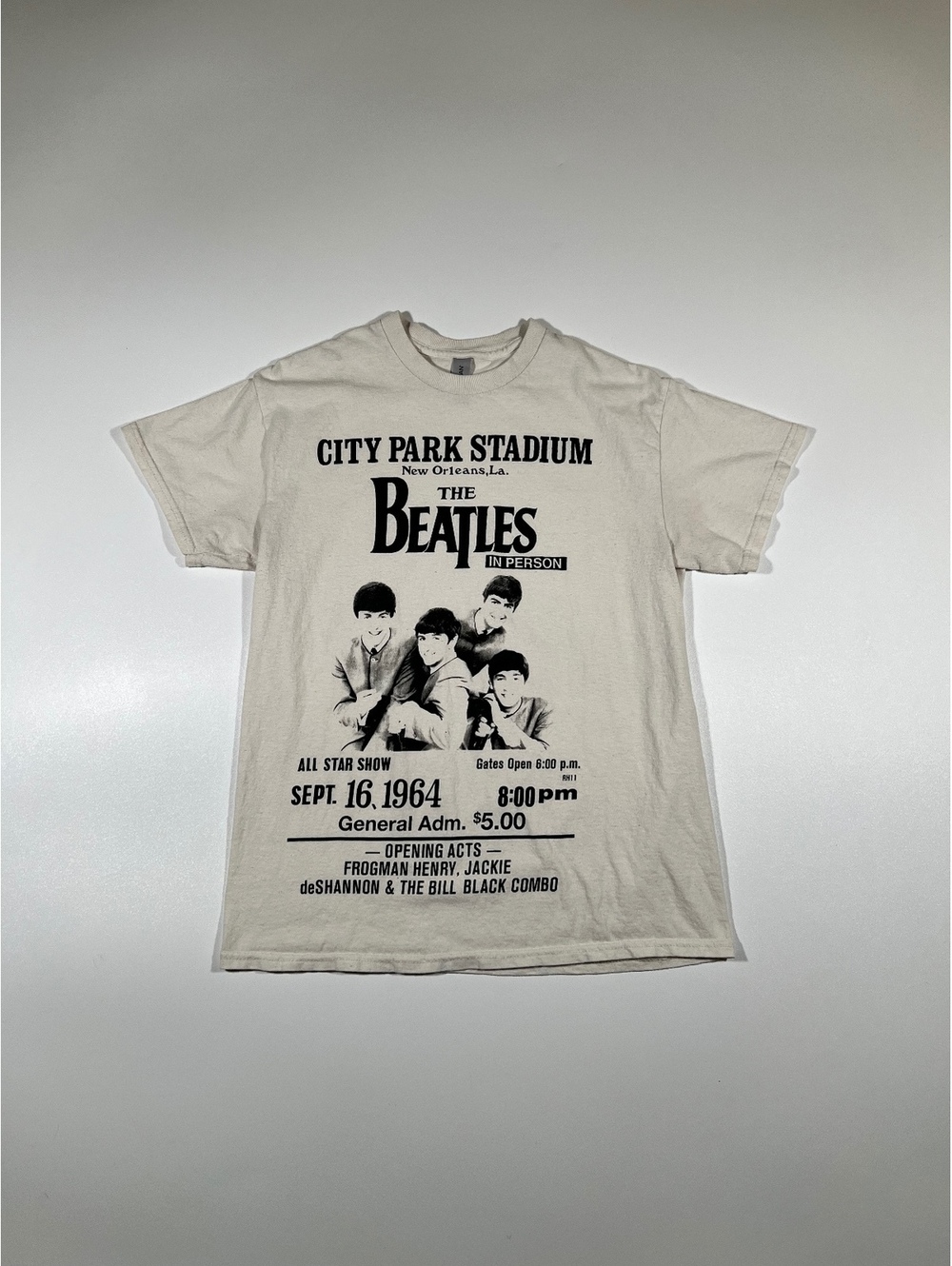 The Beatles Vintage Style City Park Stadium 1964 Concert Tour T-Shirt